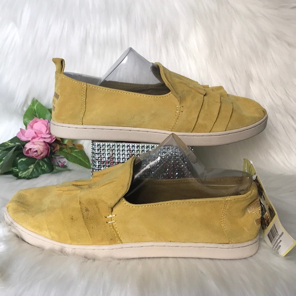 Toms canvas size 7.5 color mustard suede - Picture 4 of 11